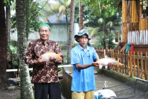 Warga desa bandung pandeglang panen ikan